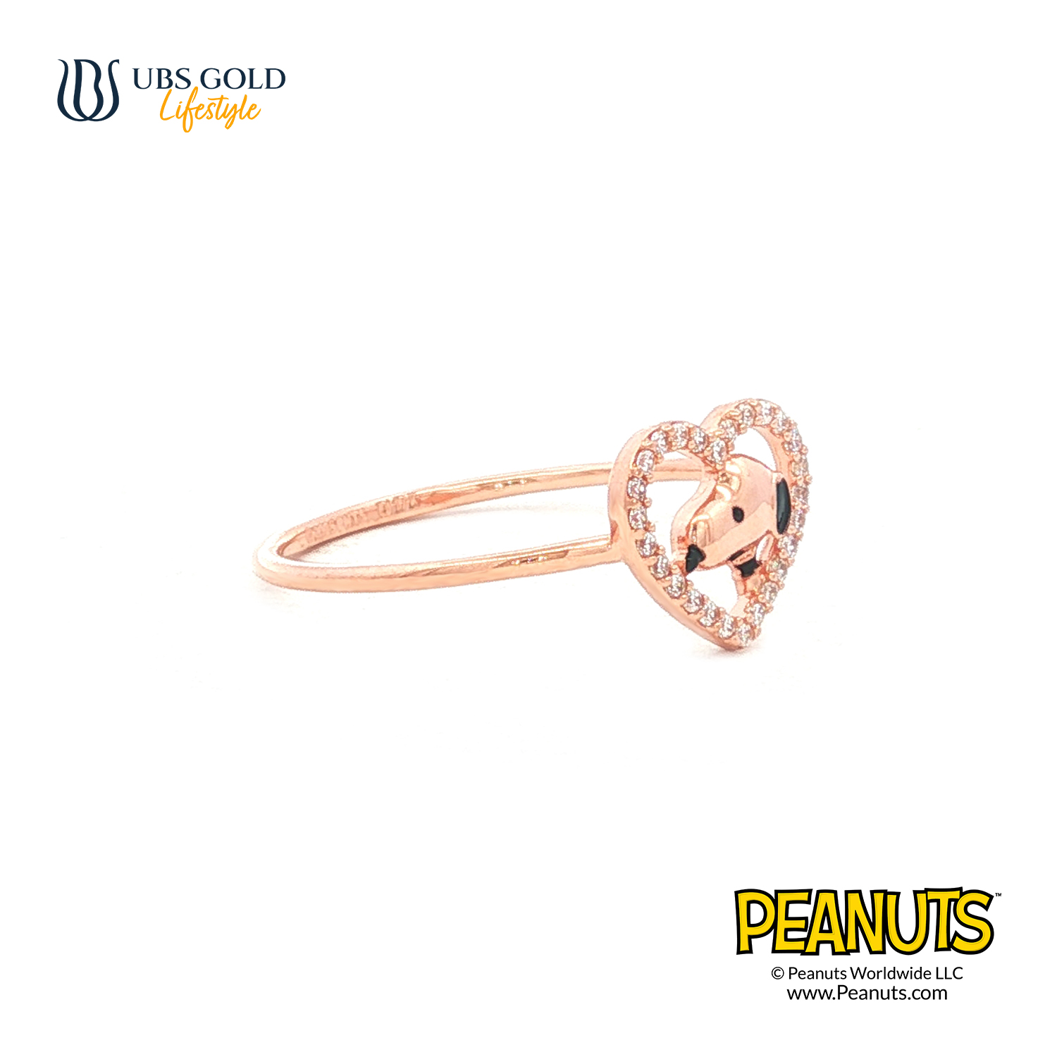 UBS Gold Cincin Emas Peanuts Snoopy - C9c0001 - 17K