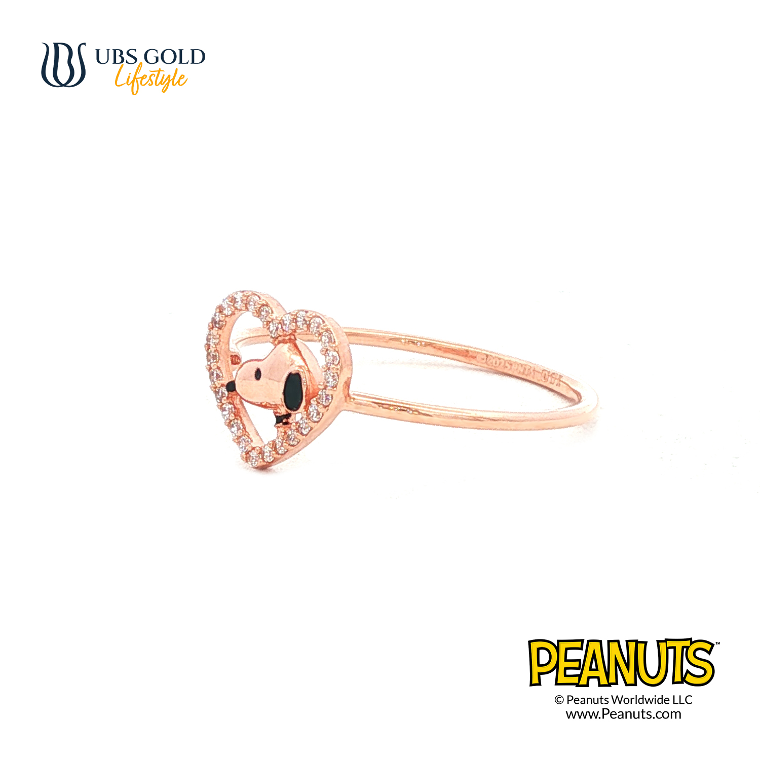 UBS Gold Cincin Emas Peanuts Snoopy - C9c0001 - 17K
