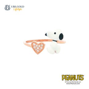 UBS Gold Cincin Emas Peanuts Snoopy - C9c0002B - 17K