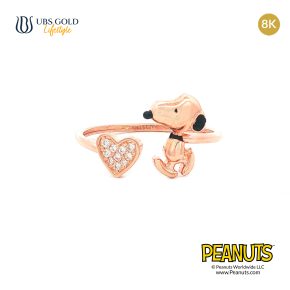 UBS Gold Cincin Emas Peanuts Snoopy - C9c0002K - 8K