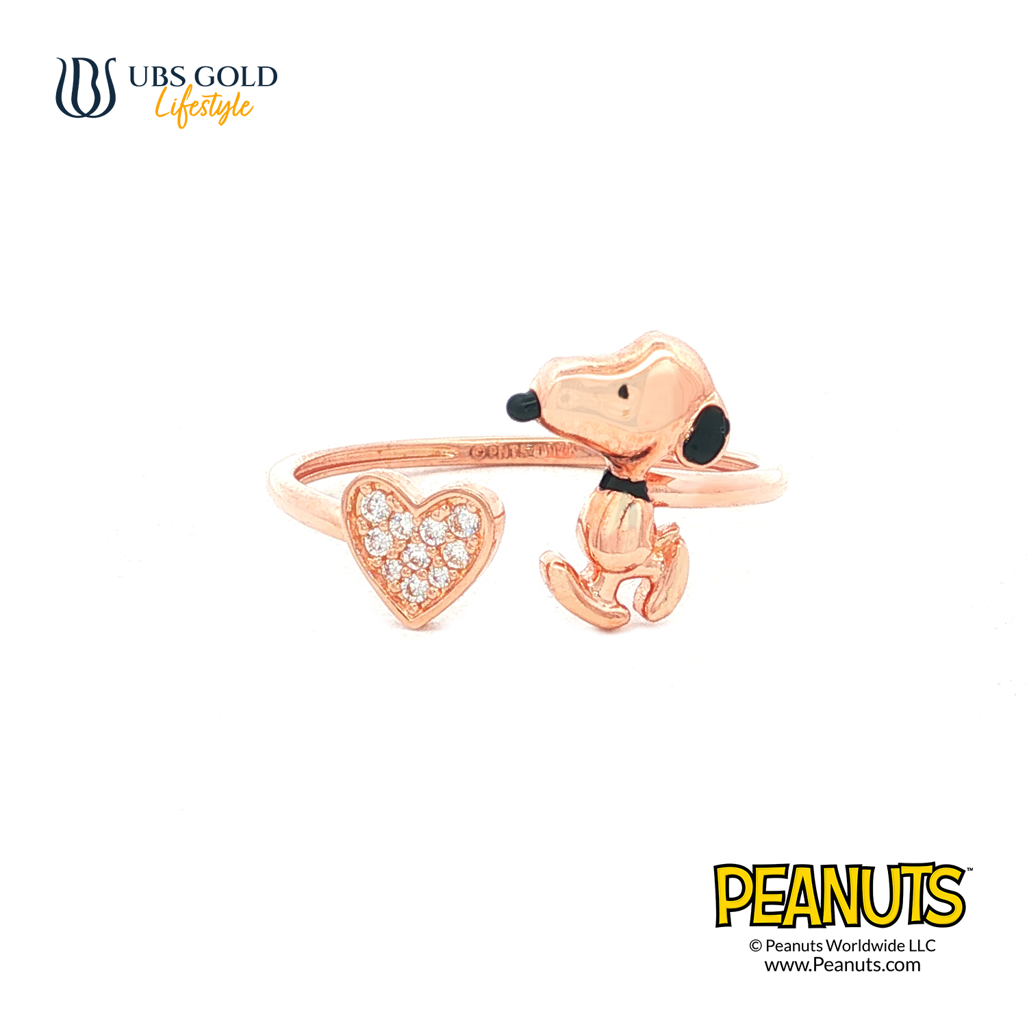 UBS Gold Cincin Emas Peanuts Snoopy - C9c0002 - 17K