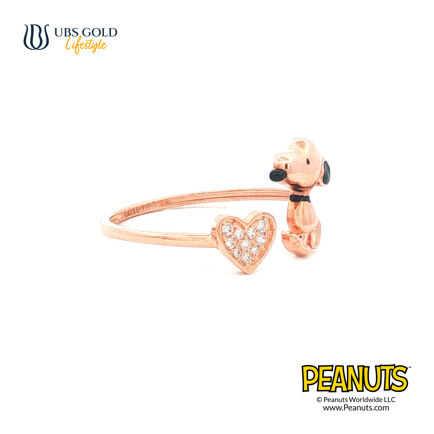 UBS Gold Cincin Emas Peanuts Snoopy - C9c0002 - 17K