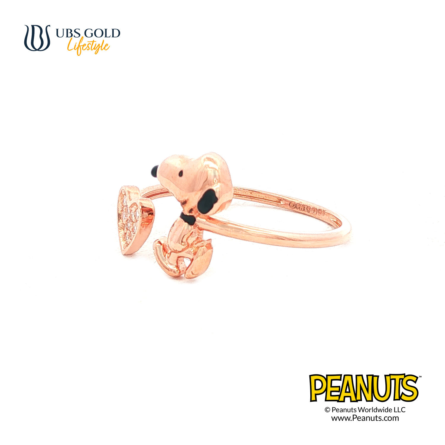 UBS Gold Cincin Emas Peanuts Snoopy - C9c0002 - 17K