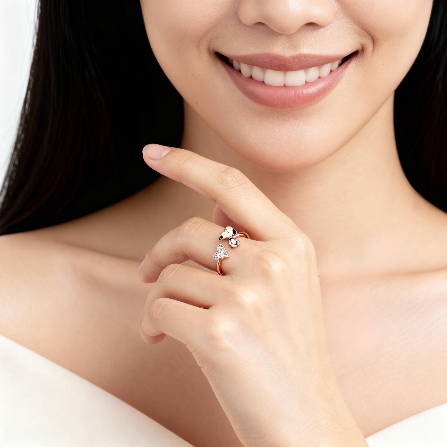 UBS Gold Cincin Emas Peanuts Snoopy - C9c0002 - 17K