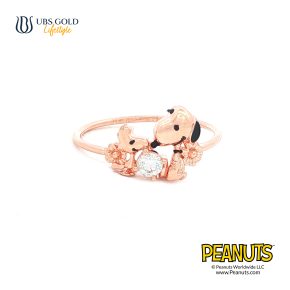 UBS Gold Cincin Emas Peanuts Snoopy - C9c0003 - 17K