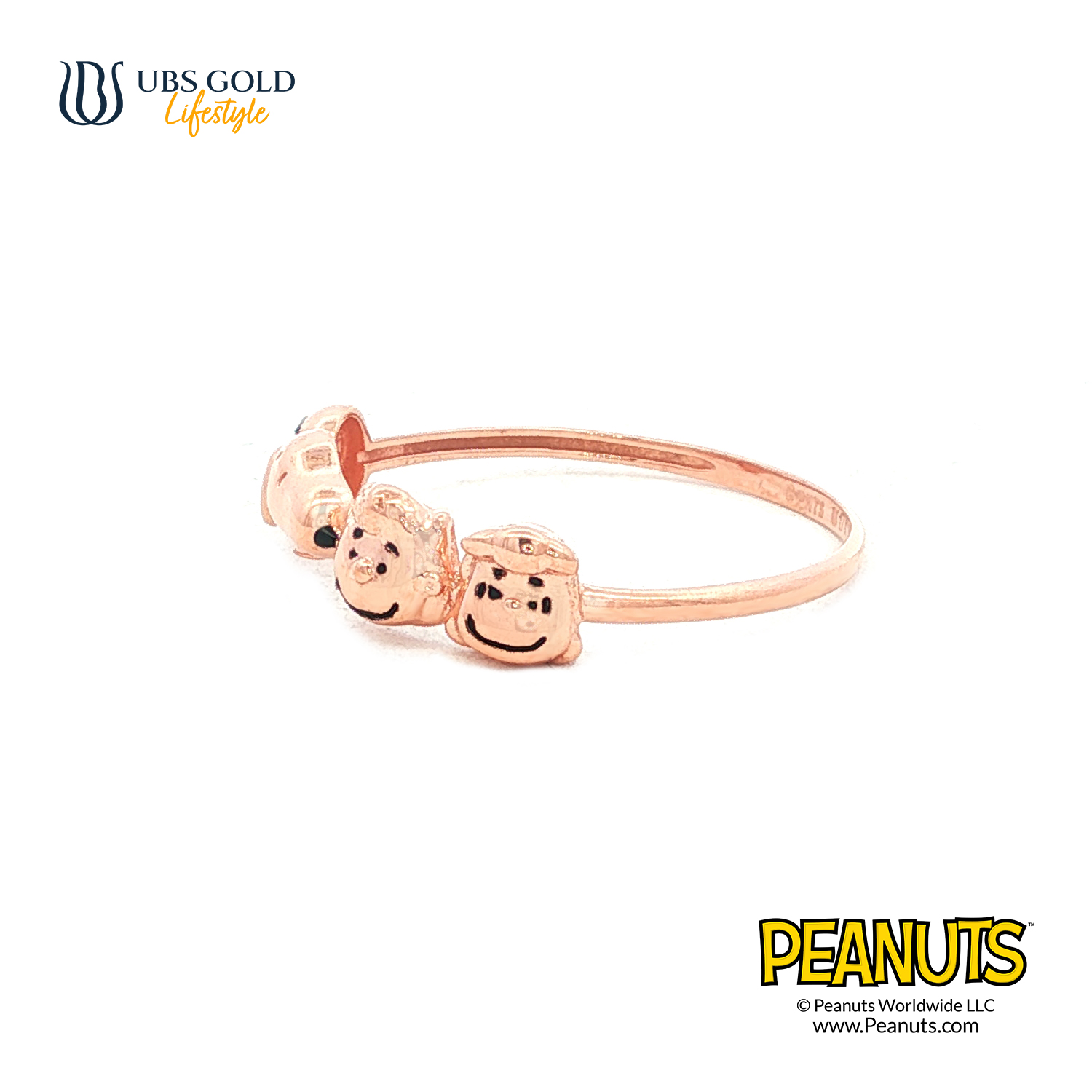 UBS Gold Cincin Emas Peanuts Snoopy - C9c0005 - 17K