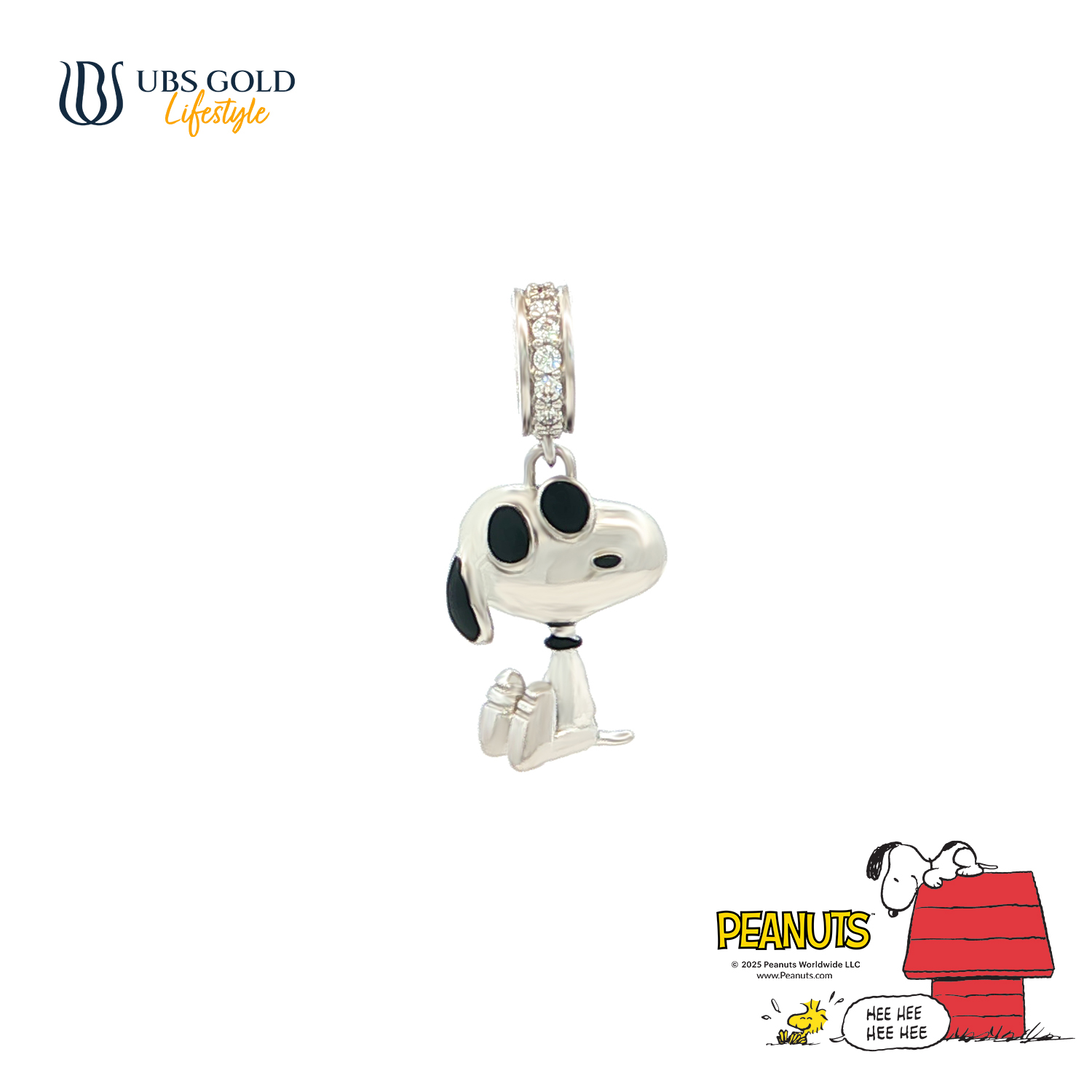 UBS Gold Liontin Emas Peanuts Snoopy Charmee - C9l0016 - 17K