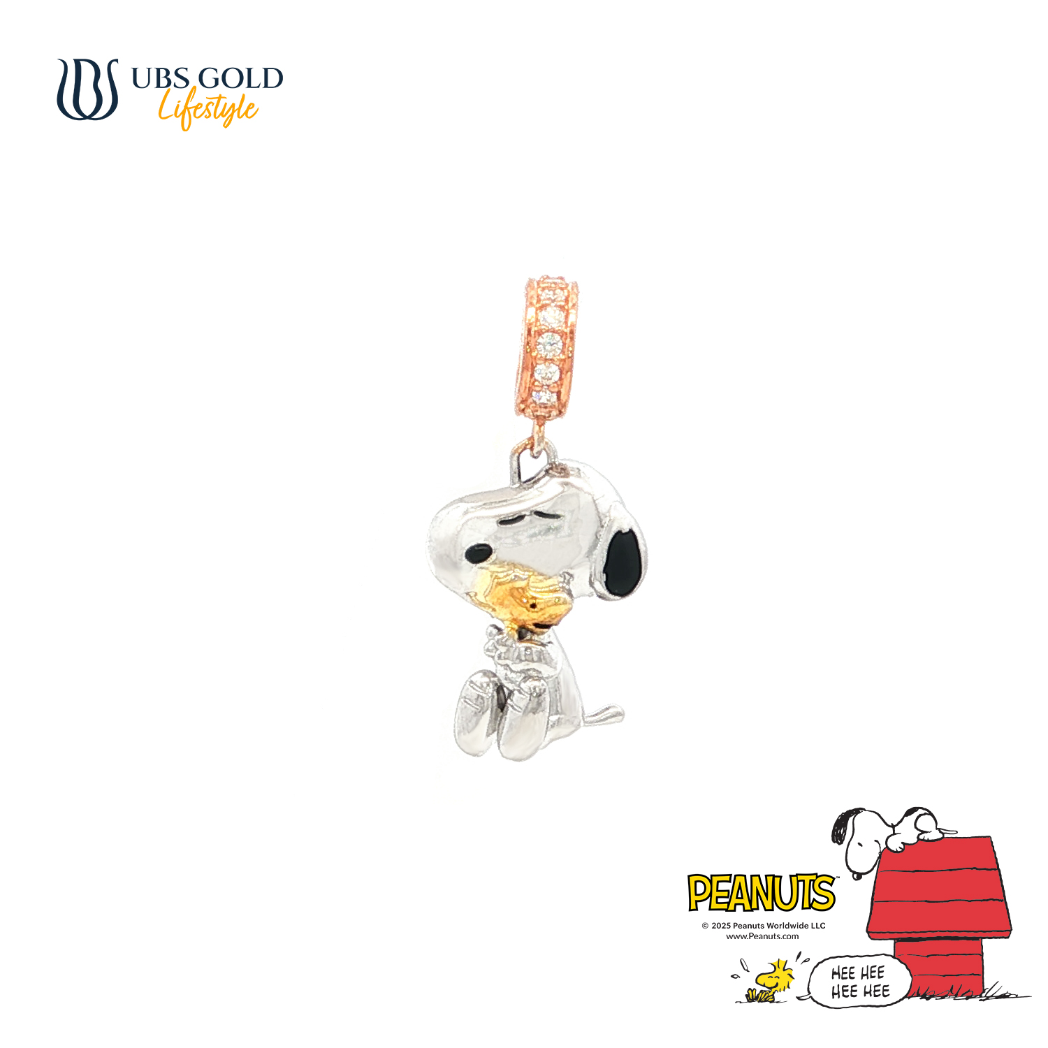 UBS Gold Liontin Emas Peanuts Snoopy Charmee - C9l0017 - 17K