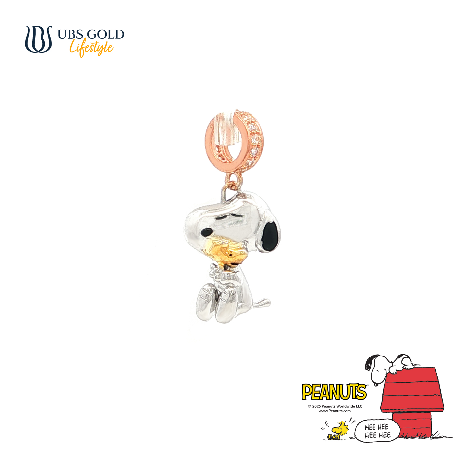 UBS Gold Liontin Emas Peanuts Snoopy Charmee - C9l0017 - 17K