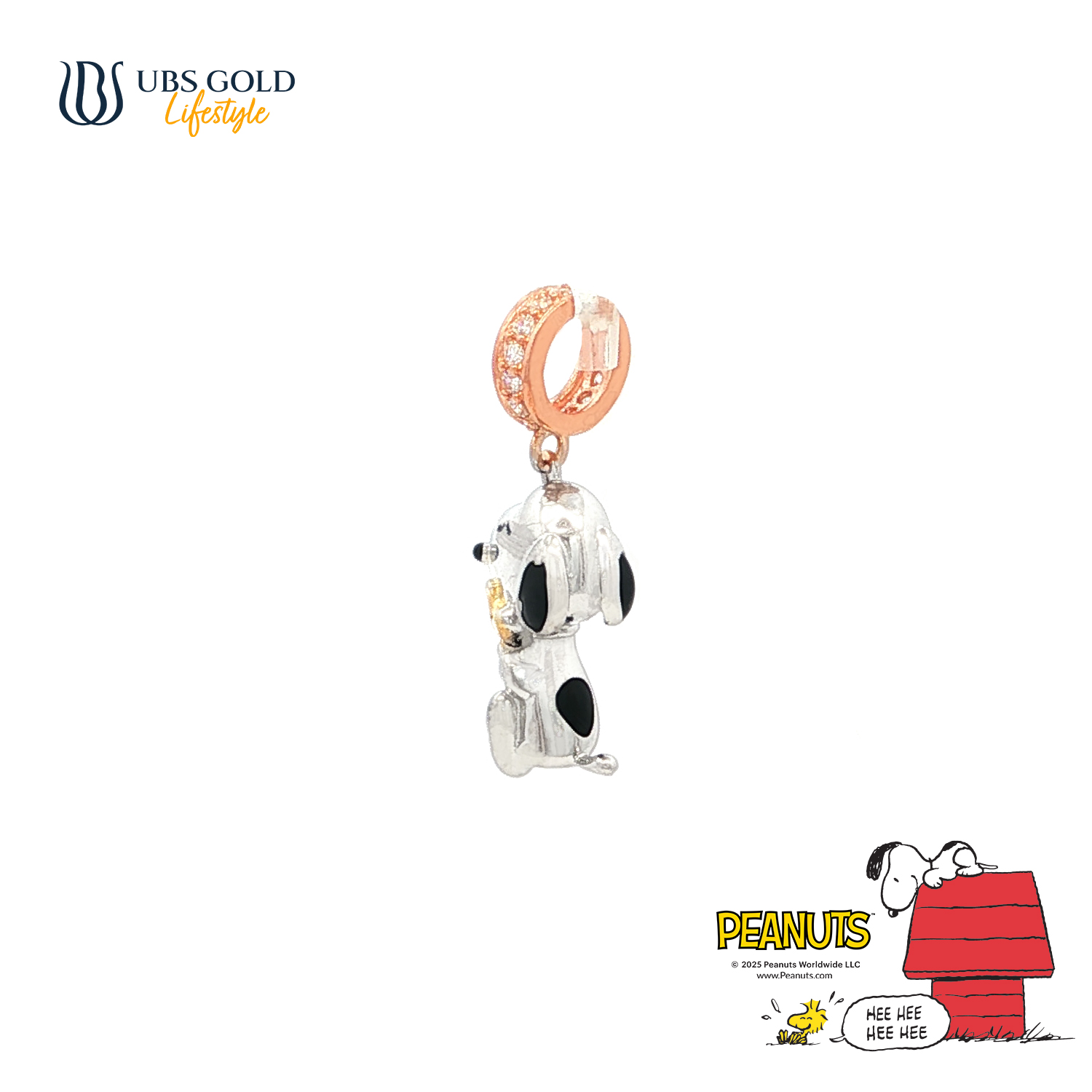 UBS Gold Liontin Emas Peanuts Snoopy Charmee - C9l0017 - 17K
