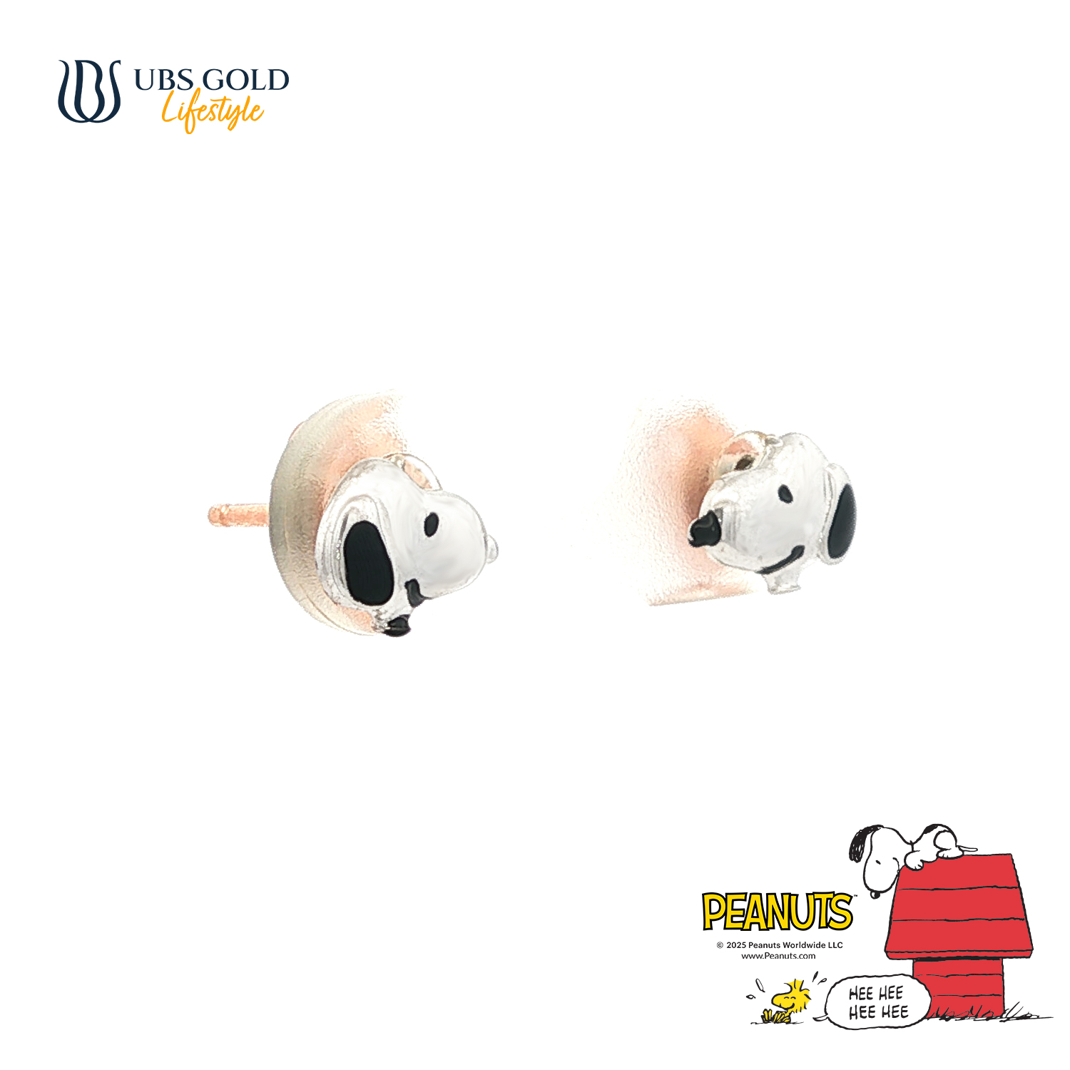 UBS Gold Anting Emas Peanuts Snoopy - C9w0002 - 17K