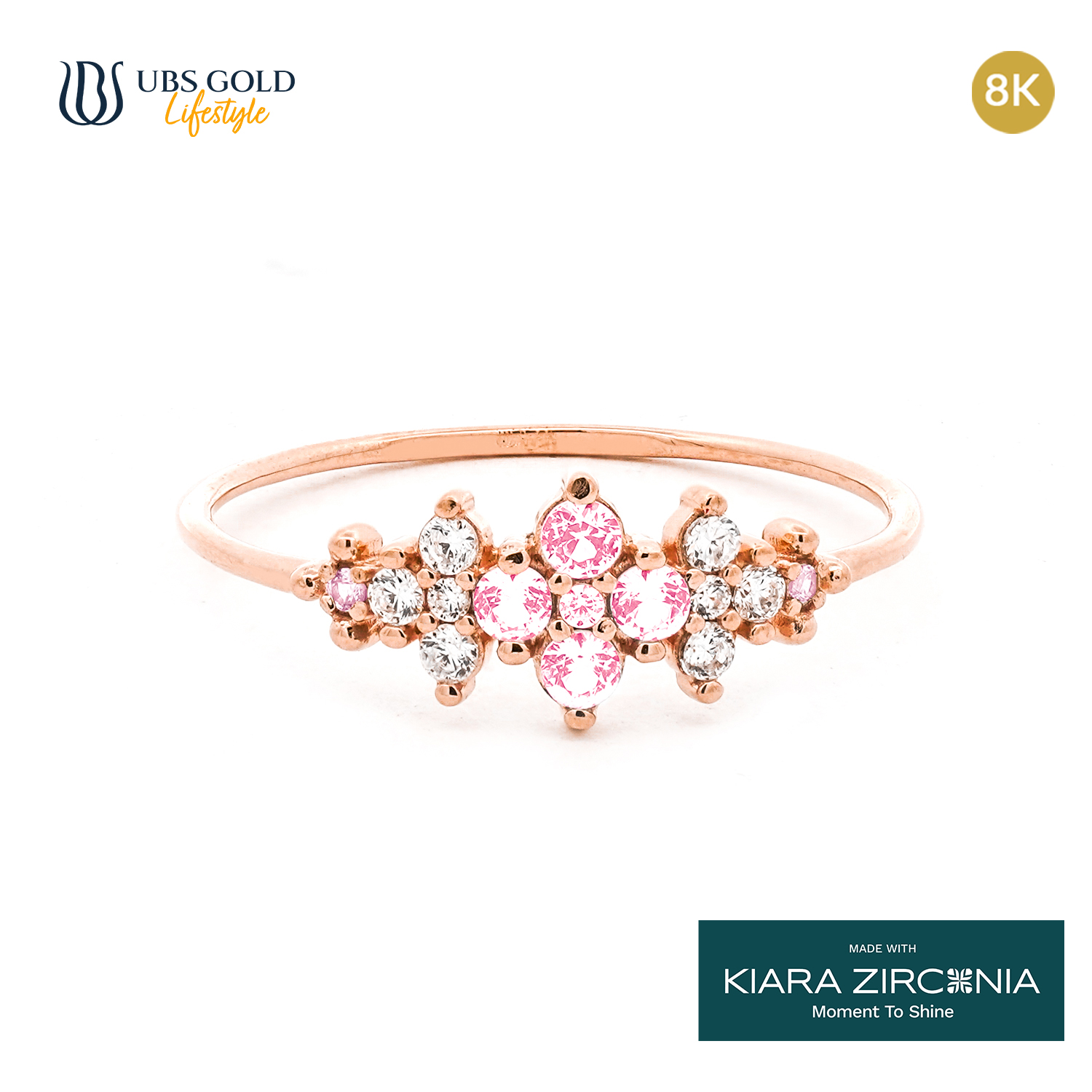 UBS Gold Cincin Emas Sparkle - Cc17352KP - 8K