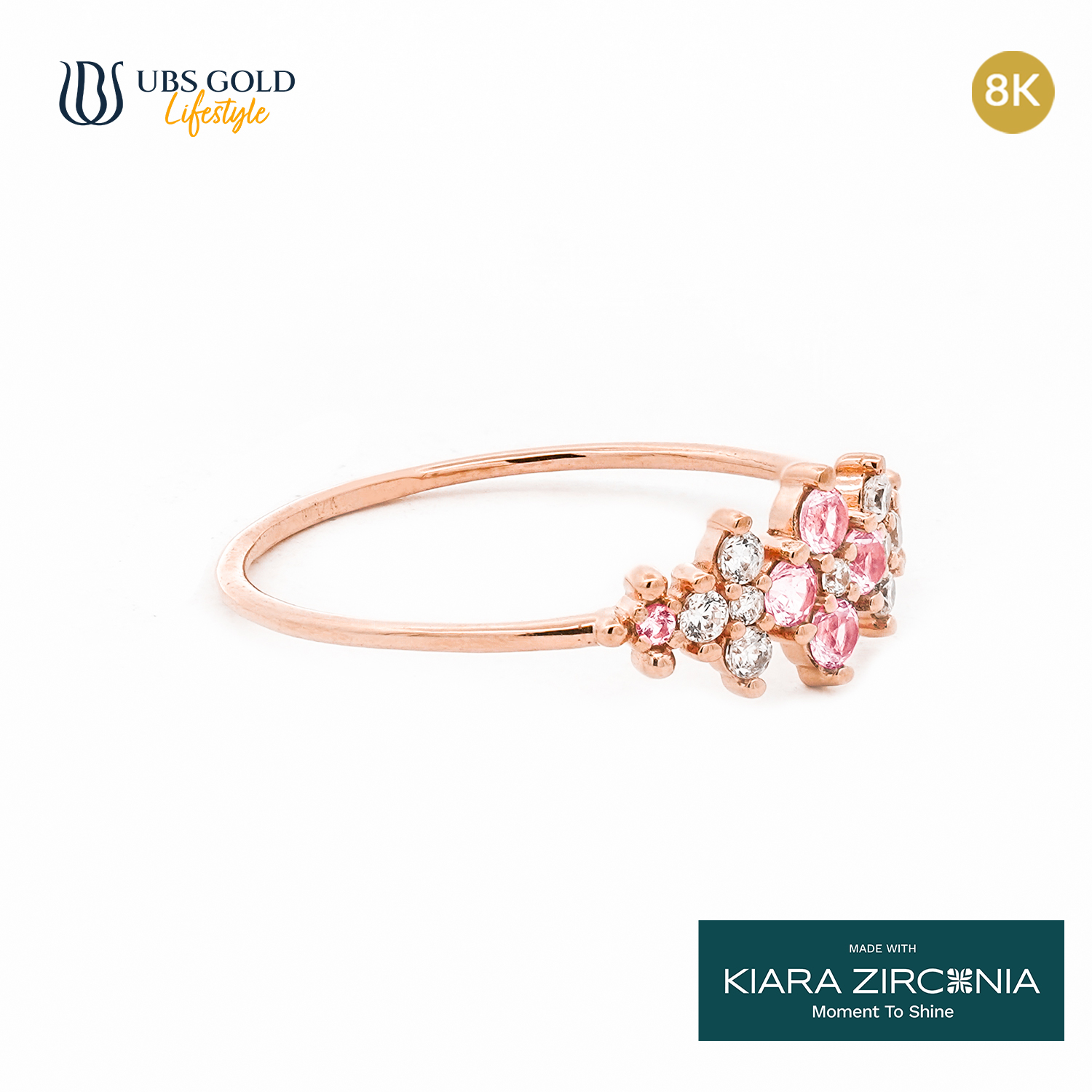 UBS Gold Cincin Emas Sparkle - Cc17352KP - 8K