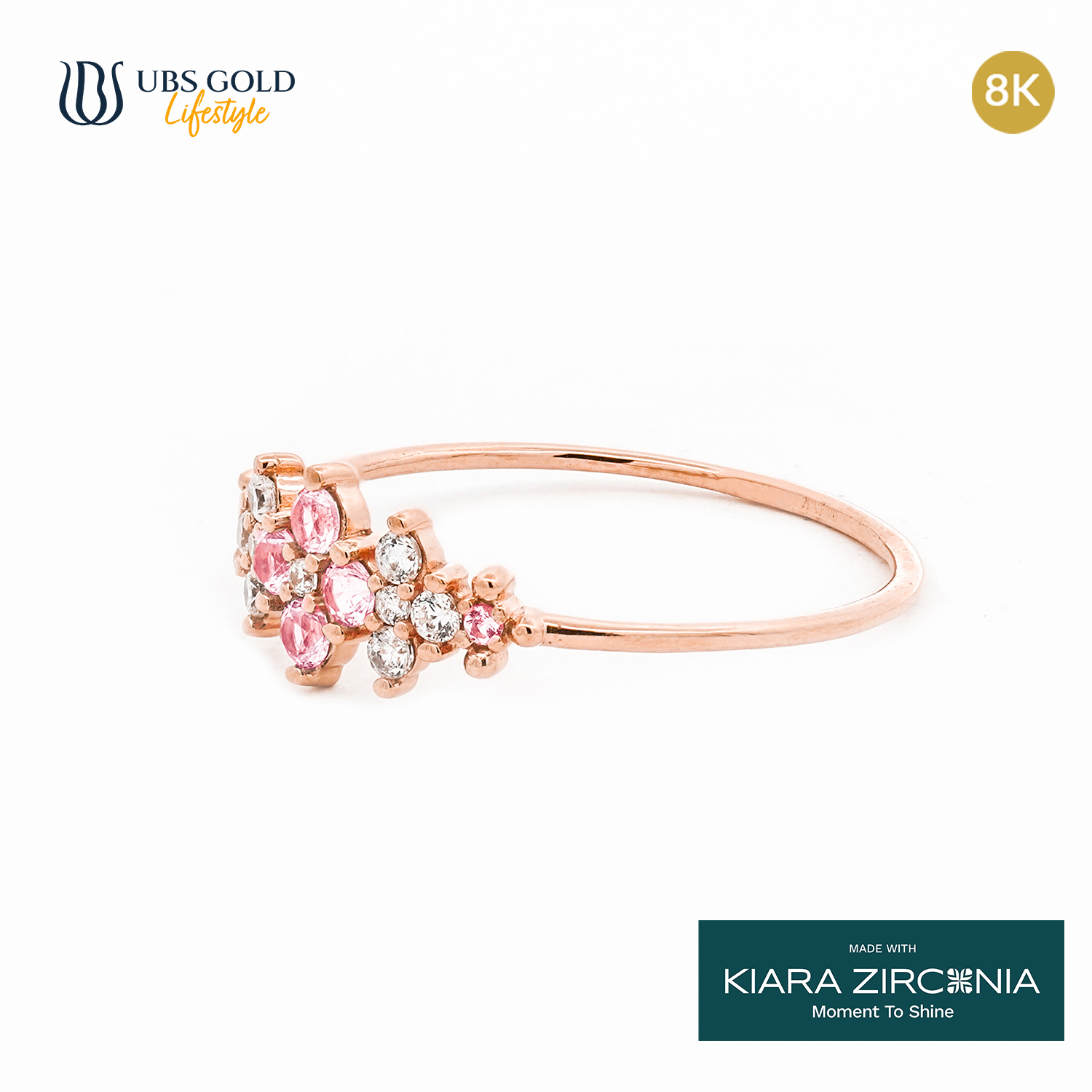 UBS Gold Cincin Emas Sparkle - Cc17352KP - 8K