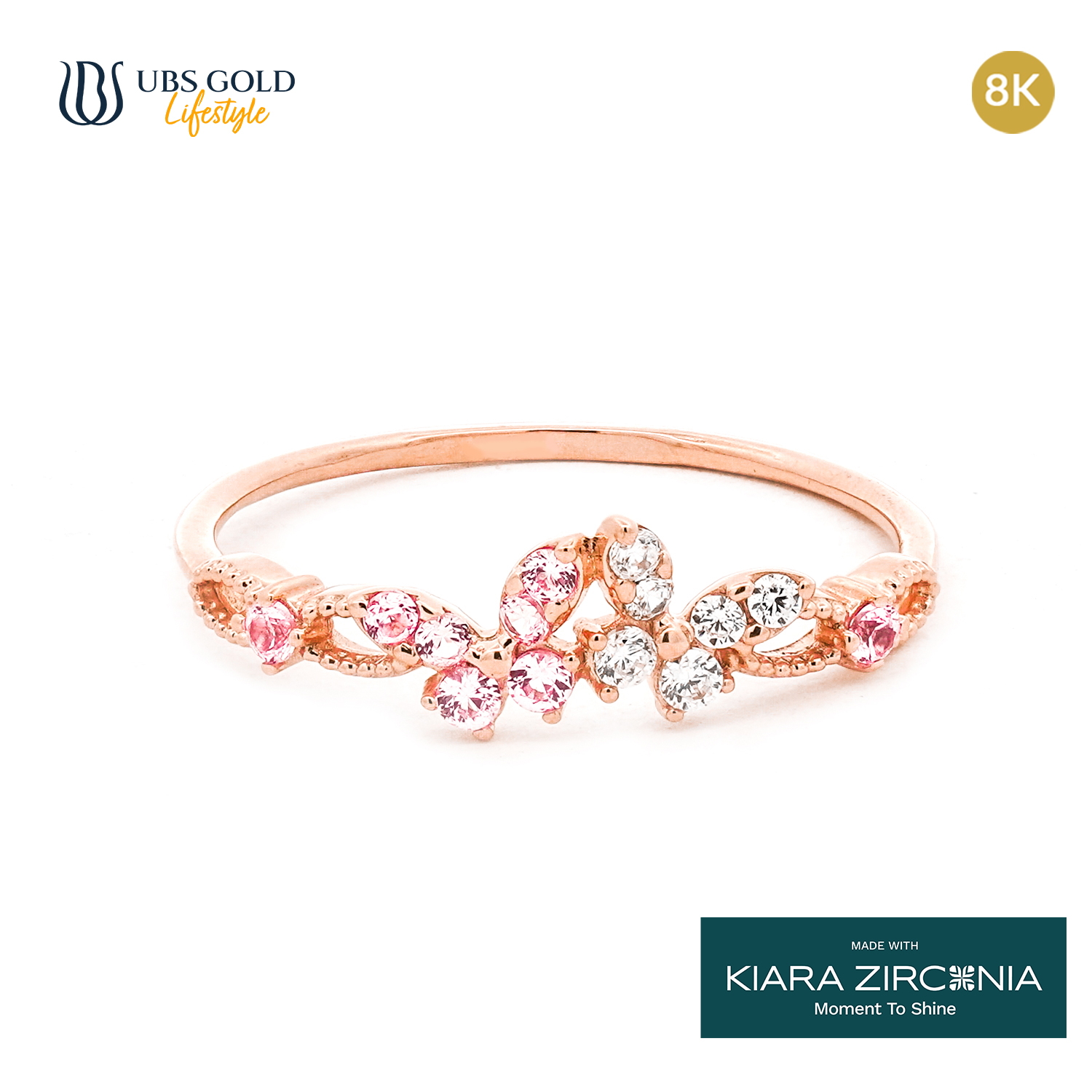 UBS Gold Cincin Emas Sparkle - Cc17386KP - 8K