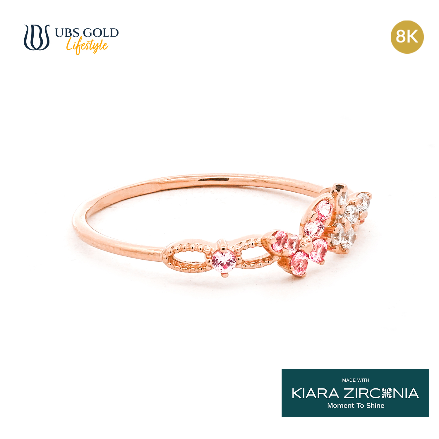 UBS Gold Cincin Emas Sparkle - Cc17386KP - 8K