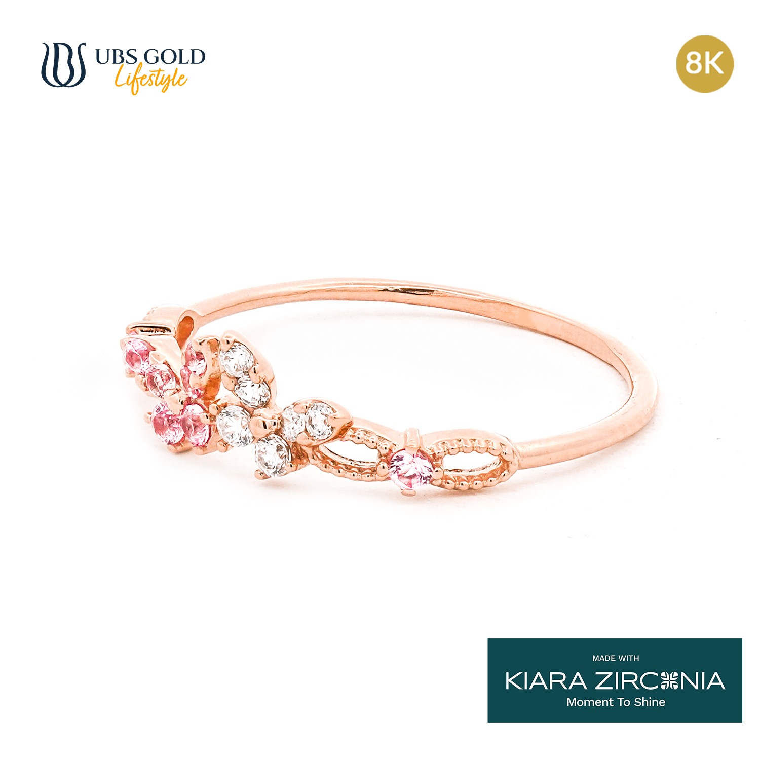 UBS Gold Cincin Emas Sparkle - Cc17386KP - 8K