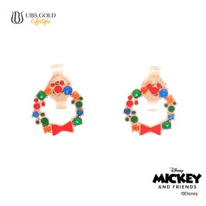 UBS Gold Anting Emas Disney Mickey Mouse Christmas - Cwy0079 - 17K