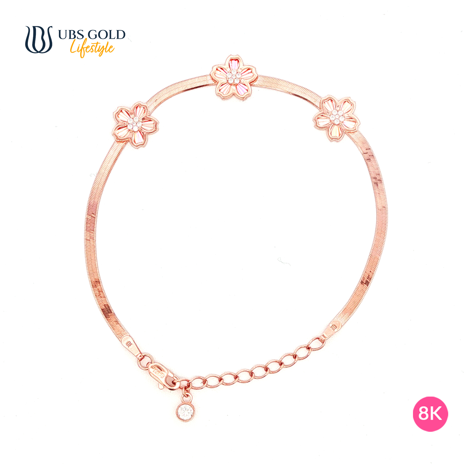 UBS Gold Gelang Emas Millie Molly Rainbow - K6g0067K - 8K