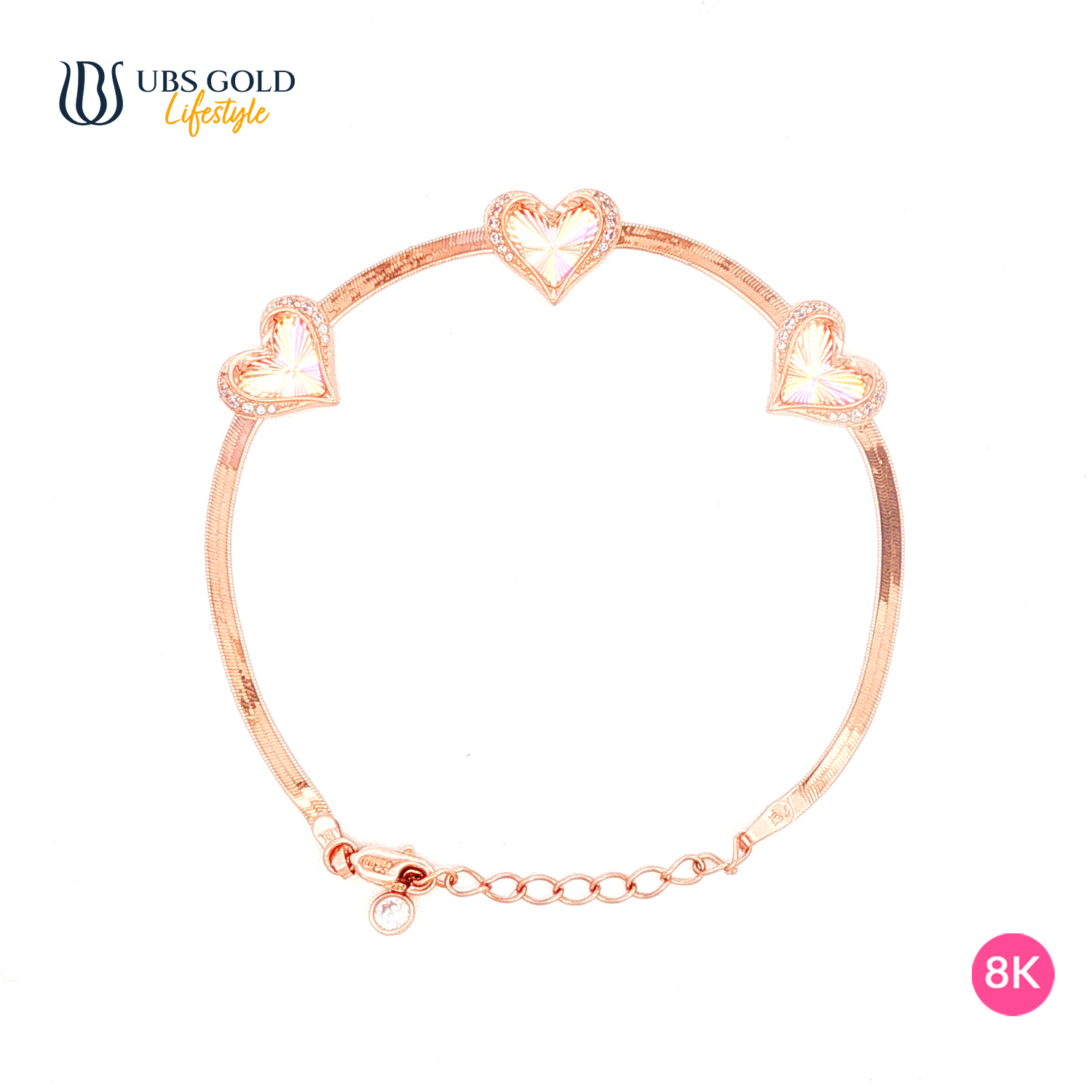 UBS Gold Gelang Emas Millie Molly Rainbow - K6g0070K - 8K