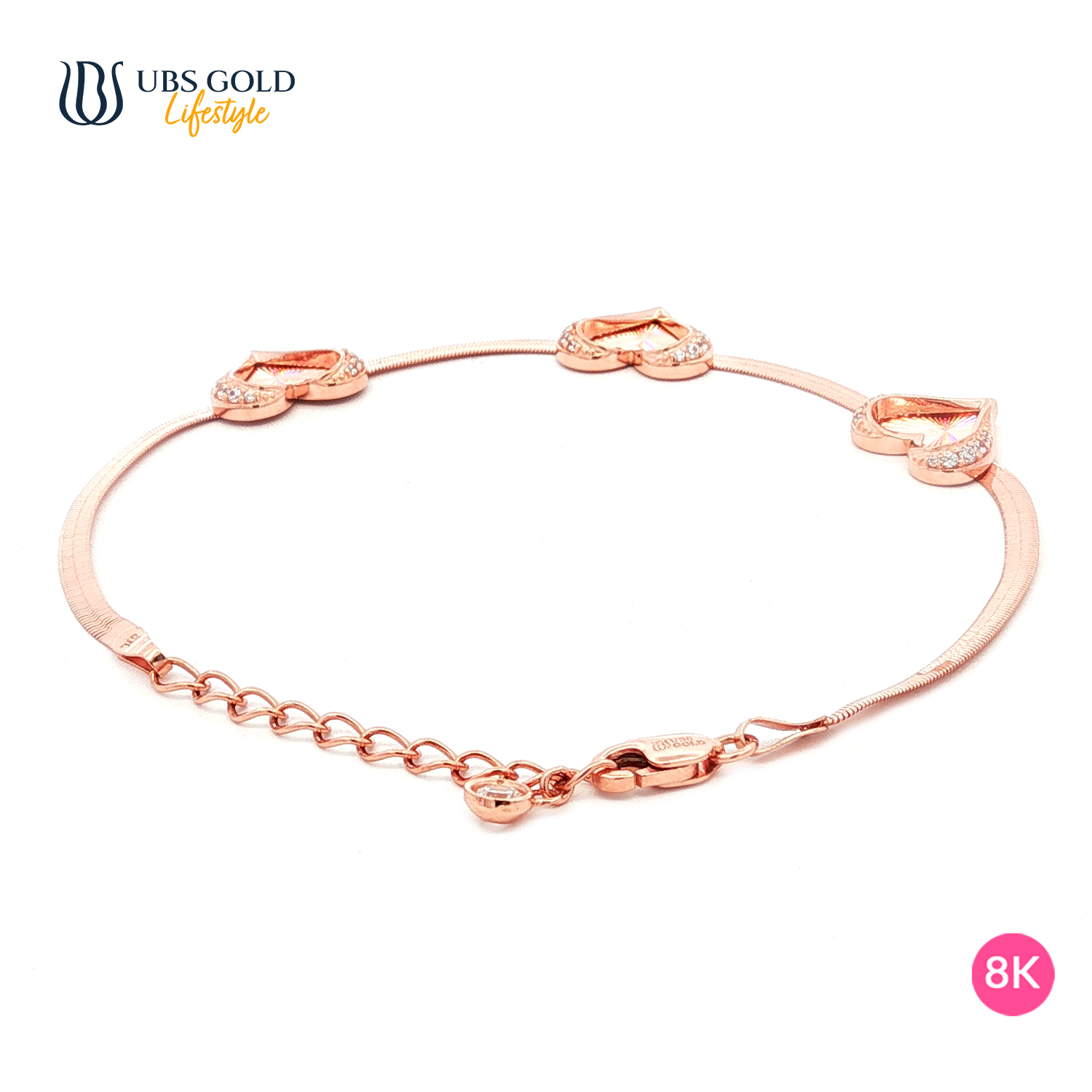 UBS Gold Gelang Emas Millie Molly Rainbow - K6g0070K - 8K