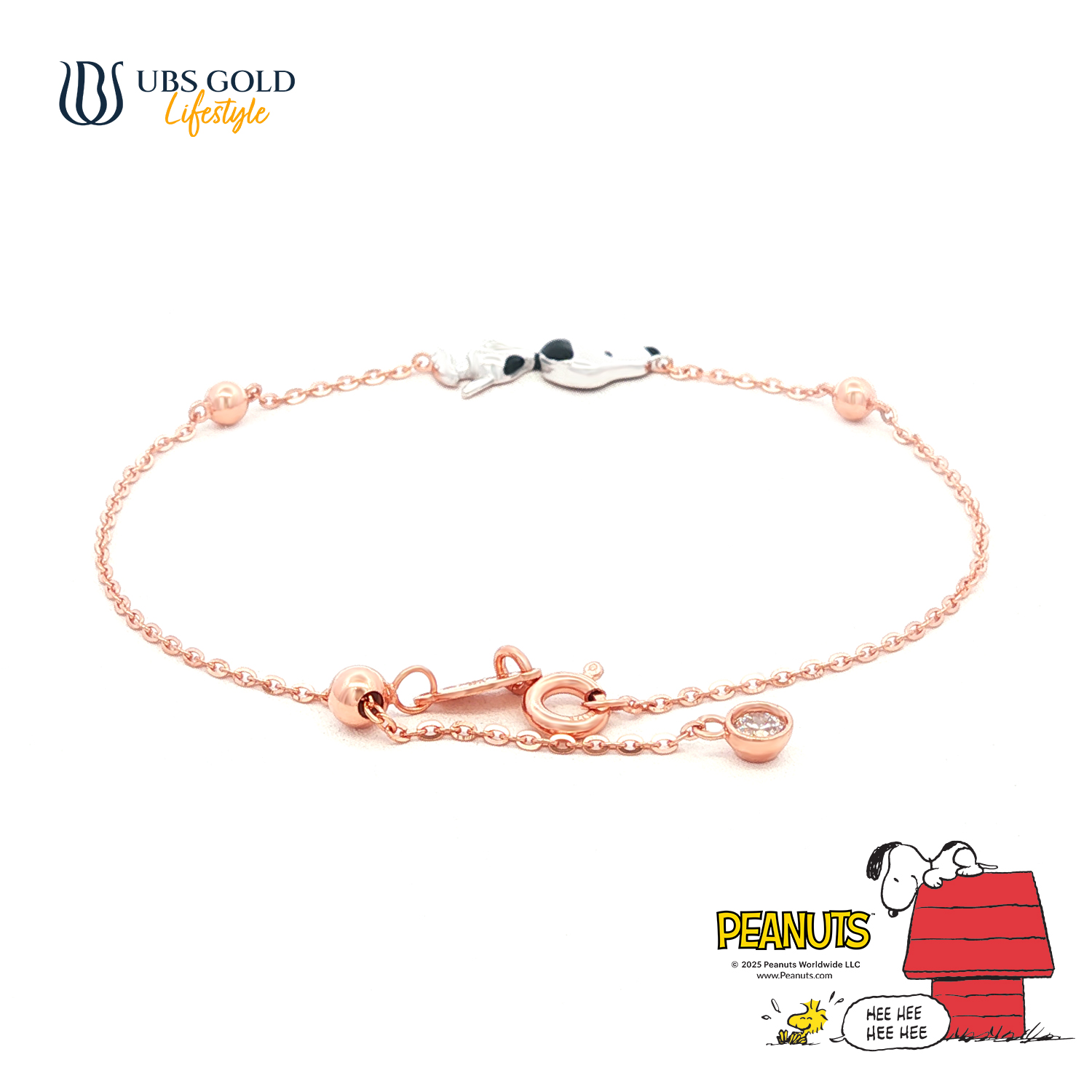 UBS Gold Gelang Emas Peanuts Snoopy - K9g0004 - 17K