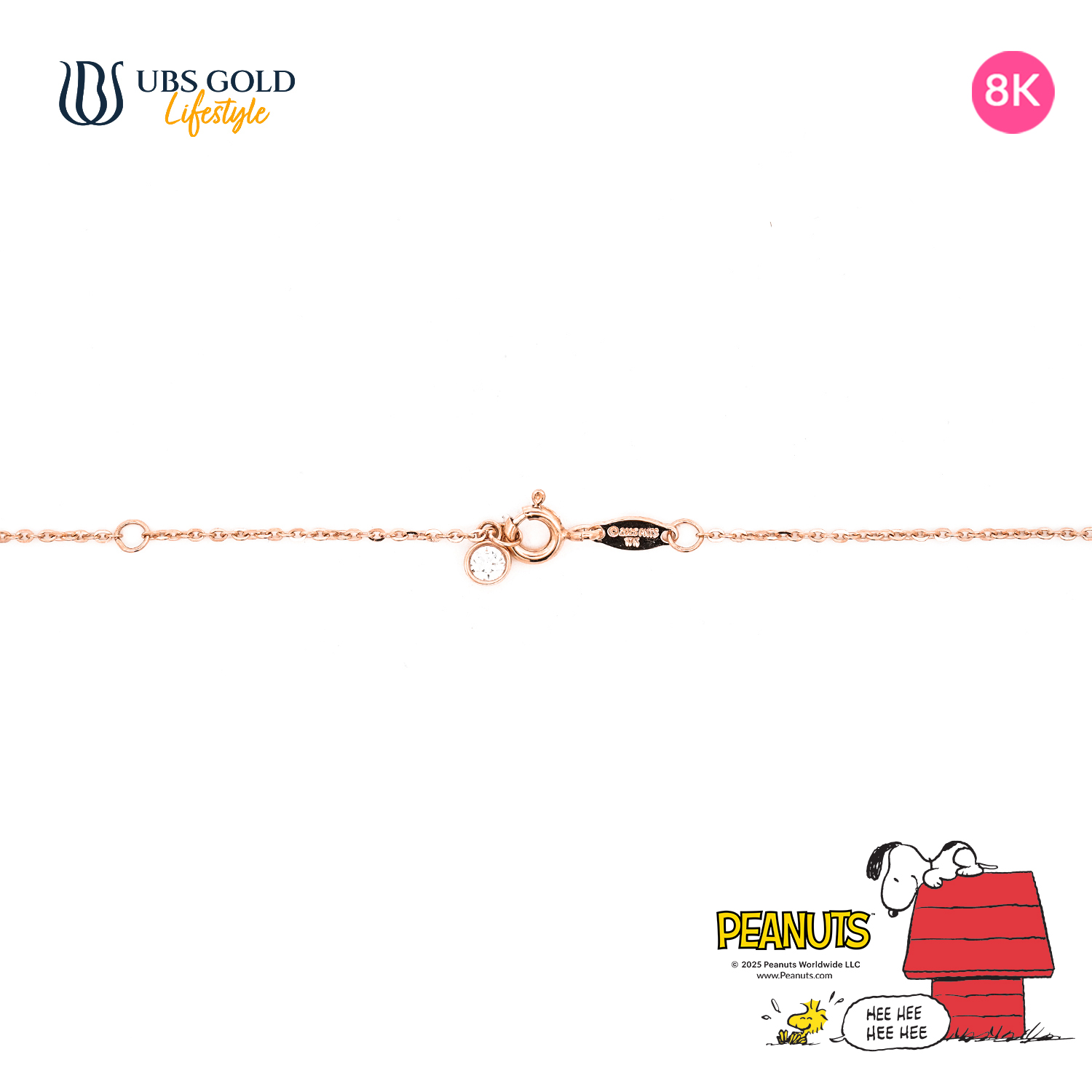 UBS Gold Kalung Emas Peanuts Snoopy - K9k0001K - 8K