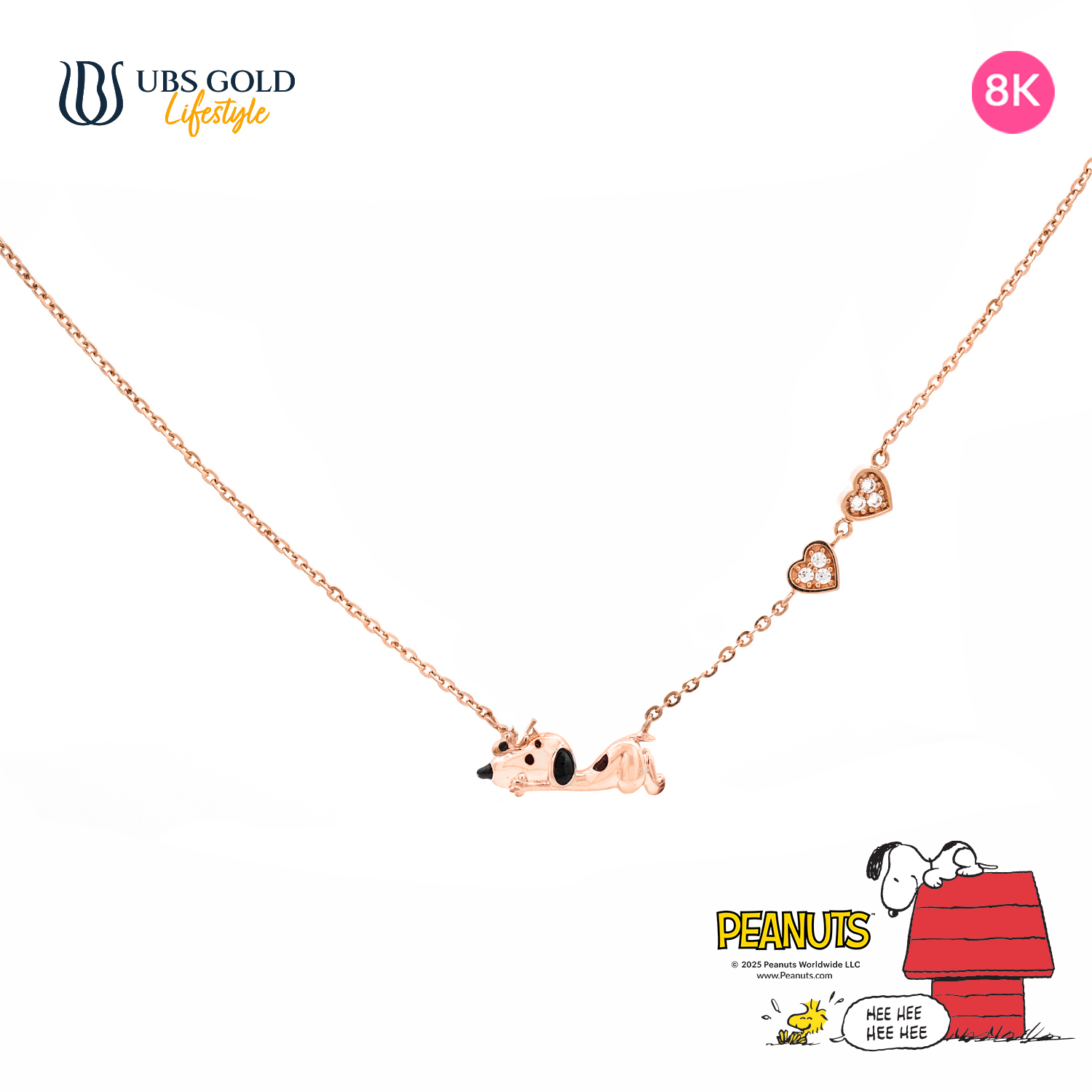 UBS Gold Kalung Emas Peanuts Snoopy - K9k0002K - 8K