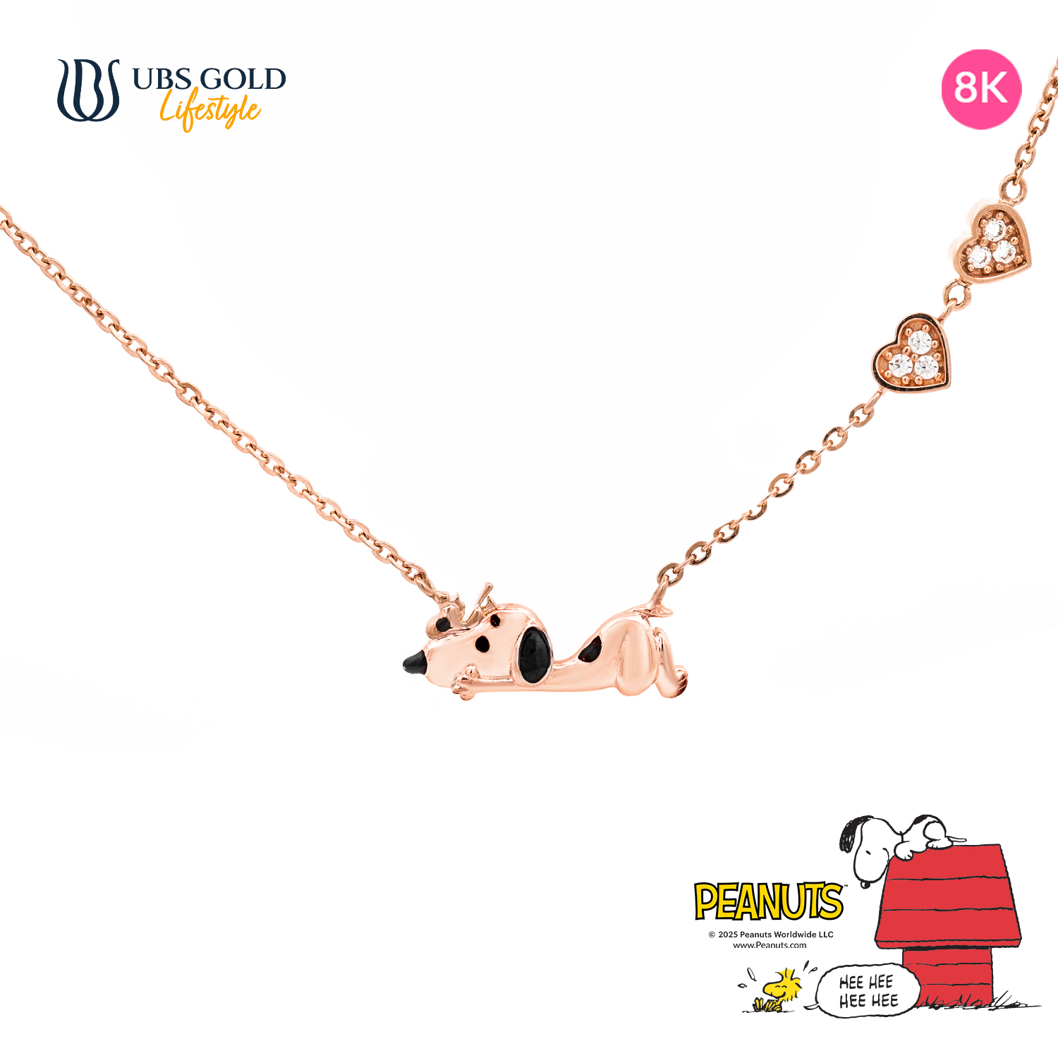 UBS Gold Kalung Emas Peanuts Snoopy - K9k0002K - 8K