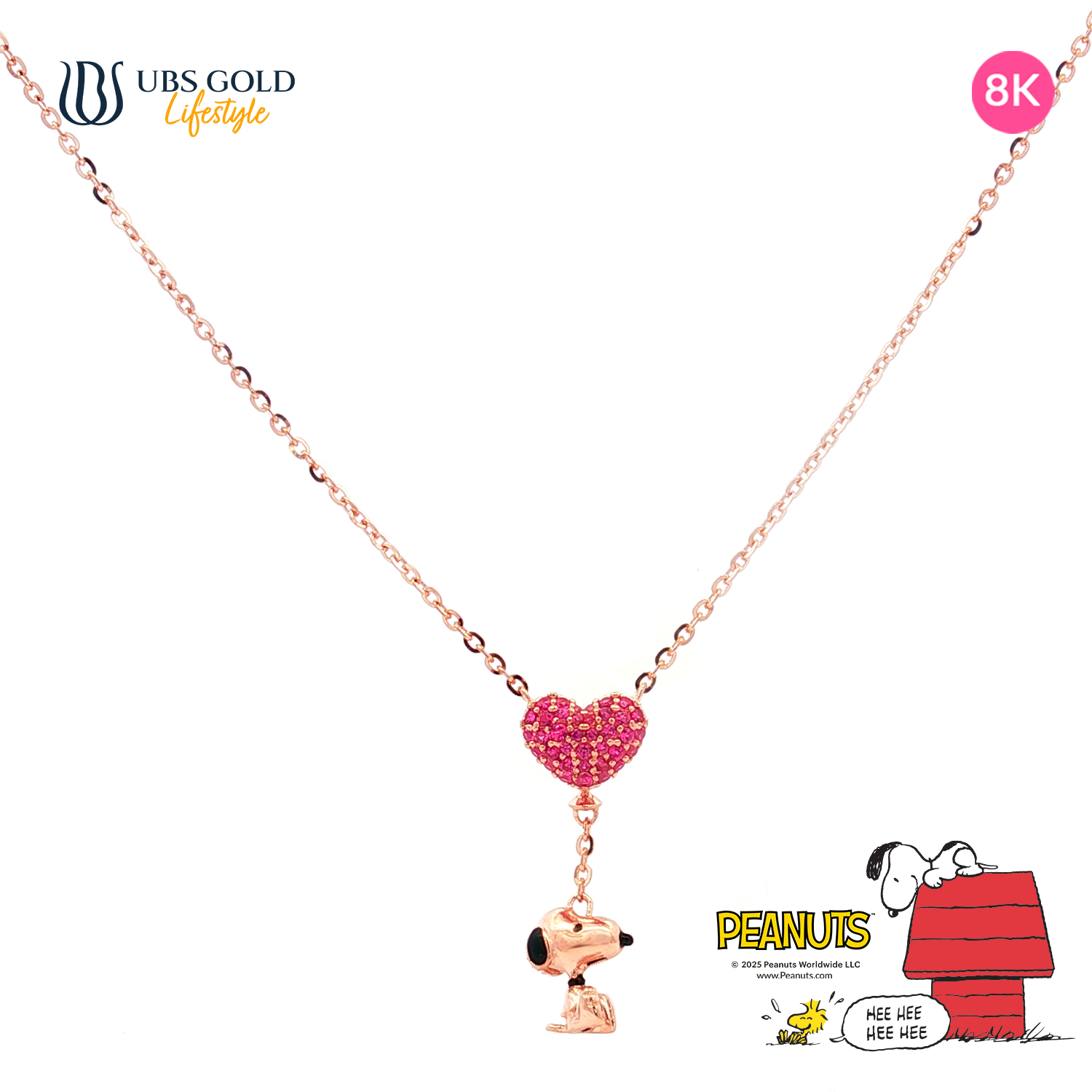 UBS Gold Kalung Emas Peanuts Snoopy - K9k0004K - 8K