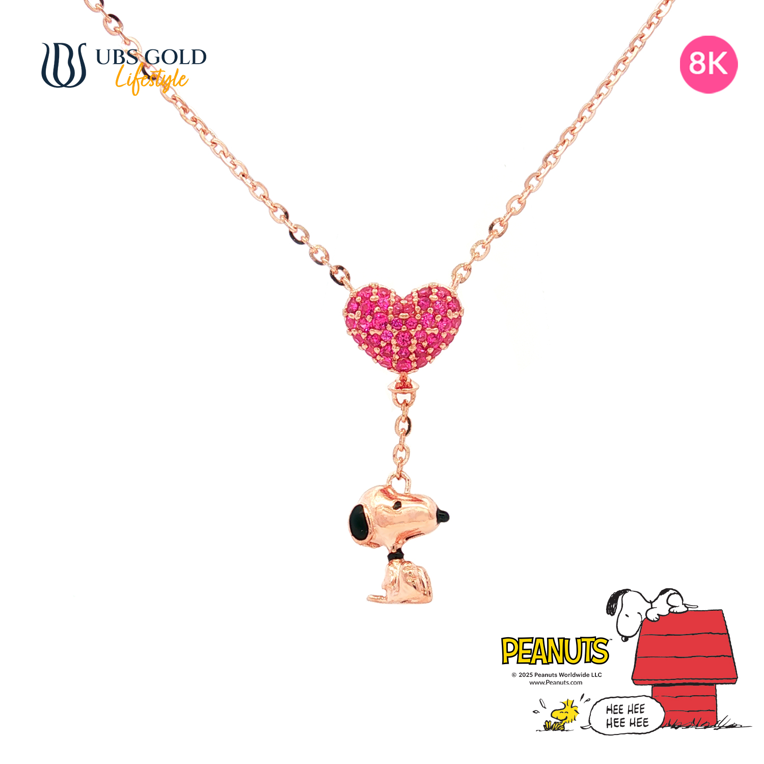 UBS Gold Kalung Emas Peanuts Snoopy - K9k0004K - 8K