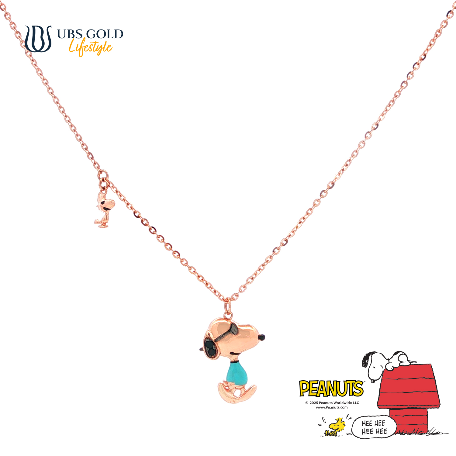UBS Gold Kalung Emas Peanuts Snoopy - K9k0008 - 17K