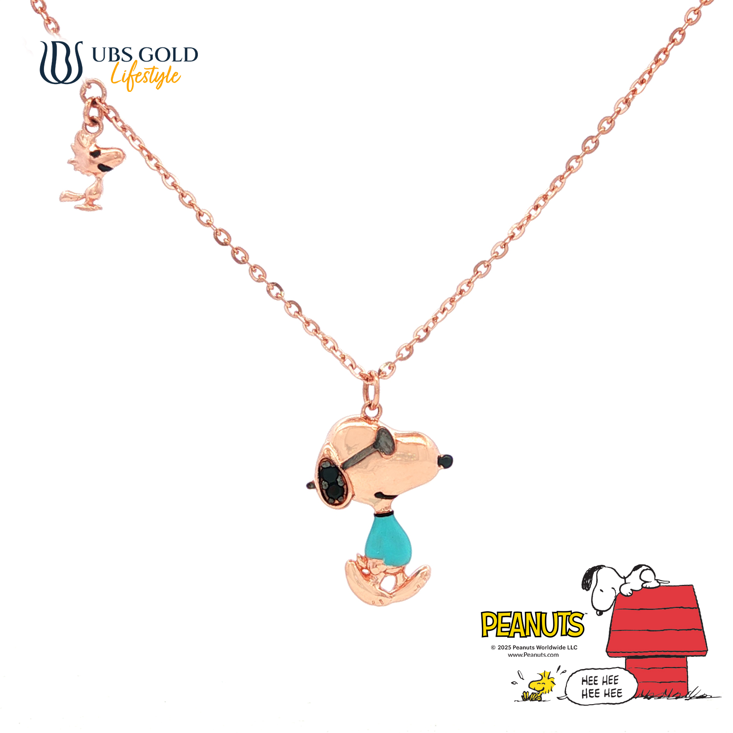 UBS Gold Kalung Emas Peanuts Snoopy - K9k0008 - 17K