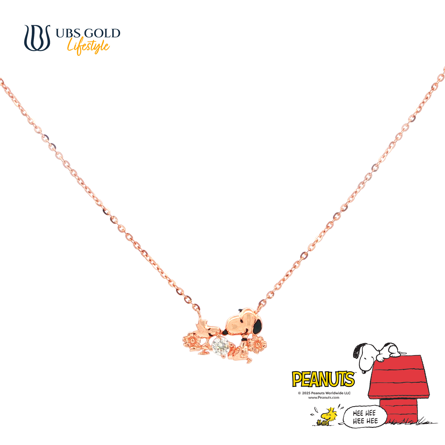 UBS Gold Kalung Emas Peanuts Snoopy - K9k0019 - 17K