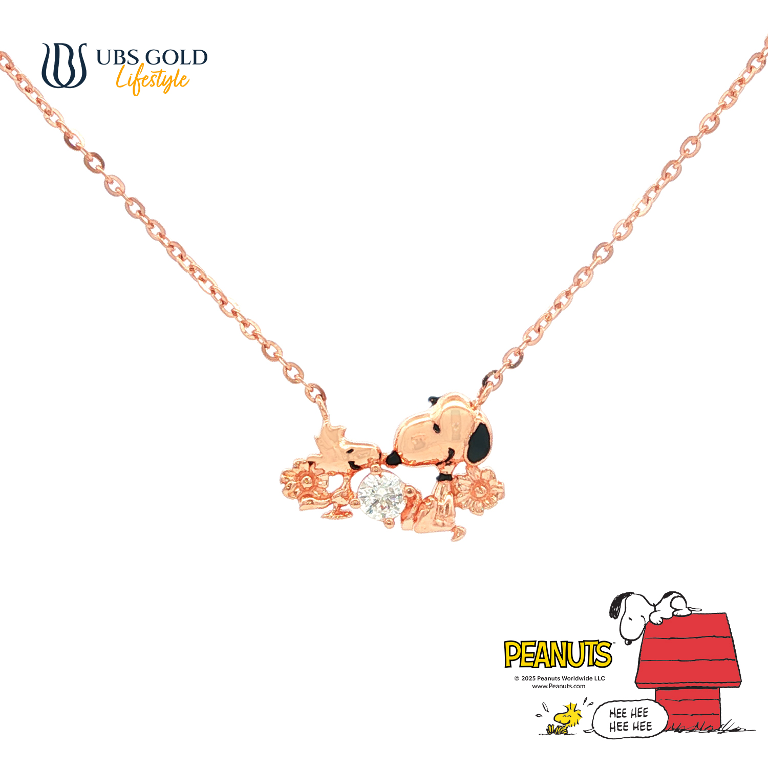 UBS Gold Kalung Emas Peanuts Snoopy - K9k0019 - 17K