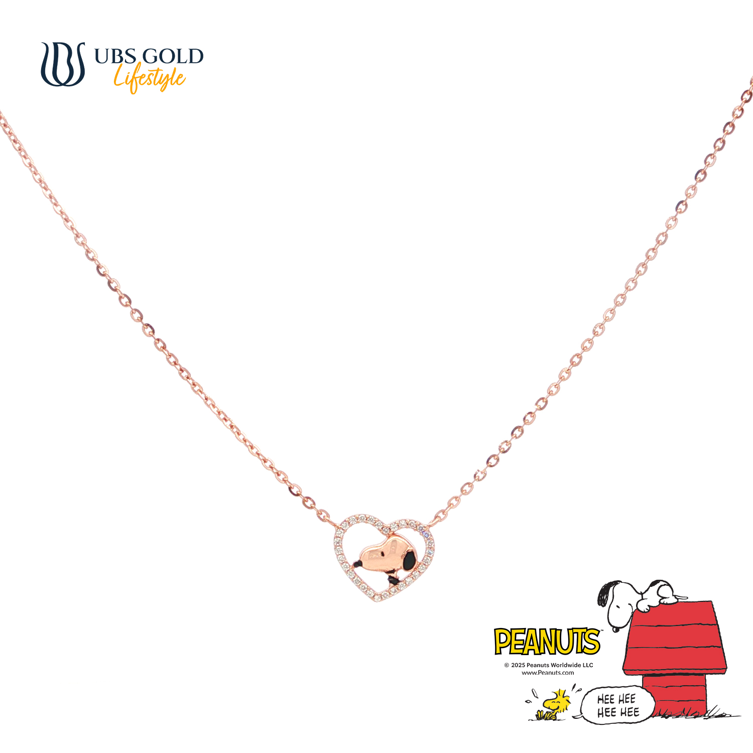 UBS Gold Kalung Emas Peanuts Snoopy - K9k0020 - 17K