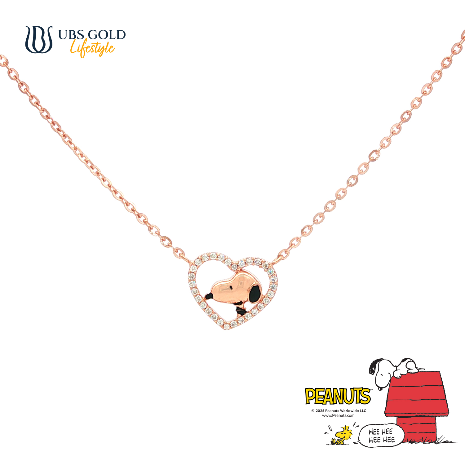 UBS Gold Kalung Emas Peanuts Snoopy - K9k0020 - 17K