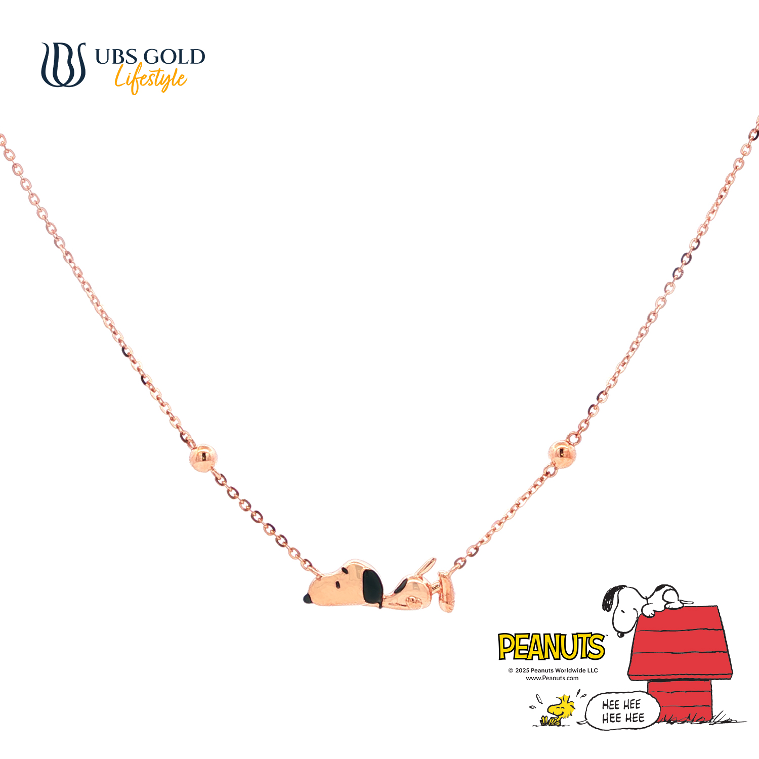 UBS Gold Kalung Emas Peanuts Snoopy - K9k0022 - 17K