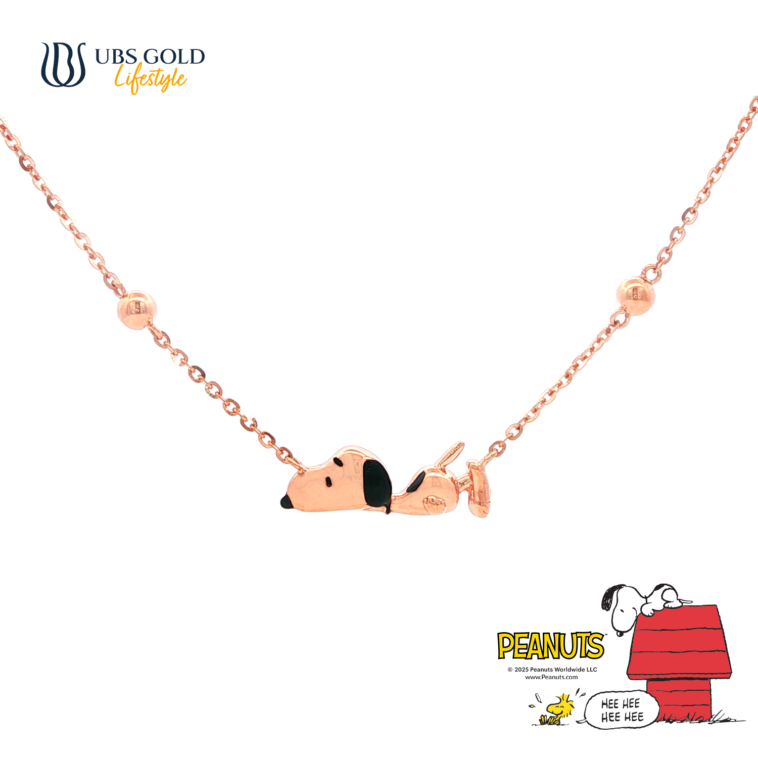 UBS Gold Kalung Emas Peanuts Snoopy - K9k0022 - 17K