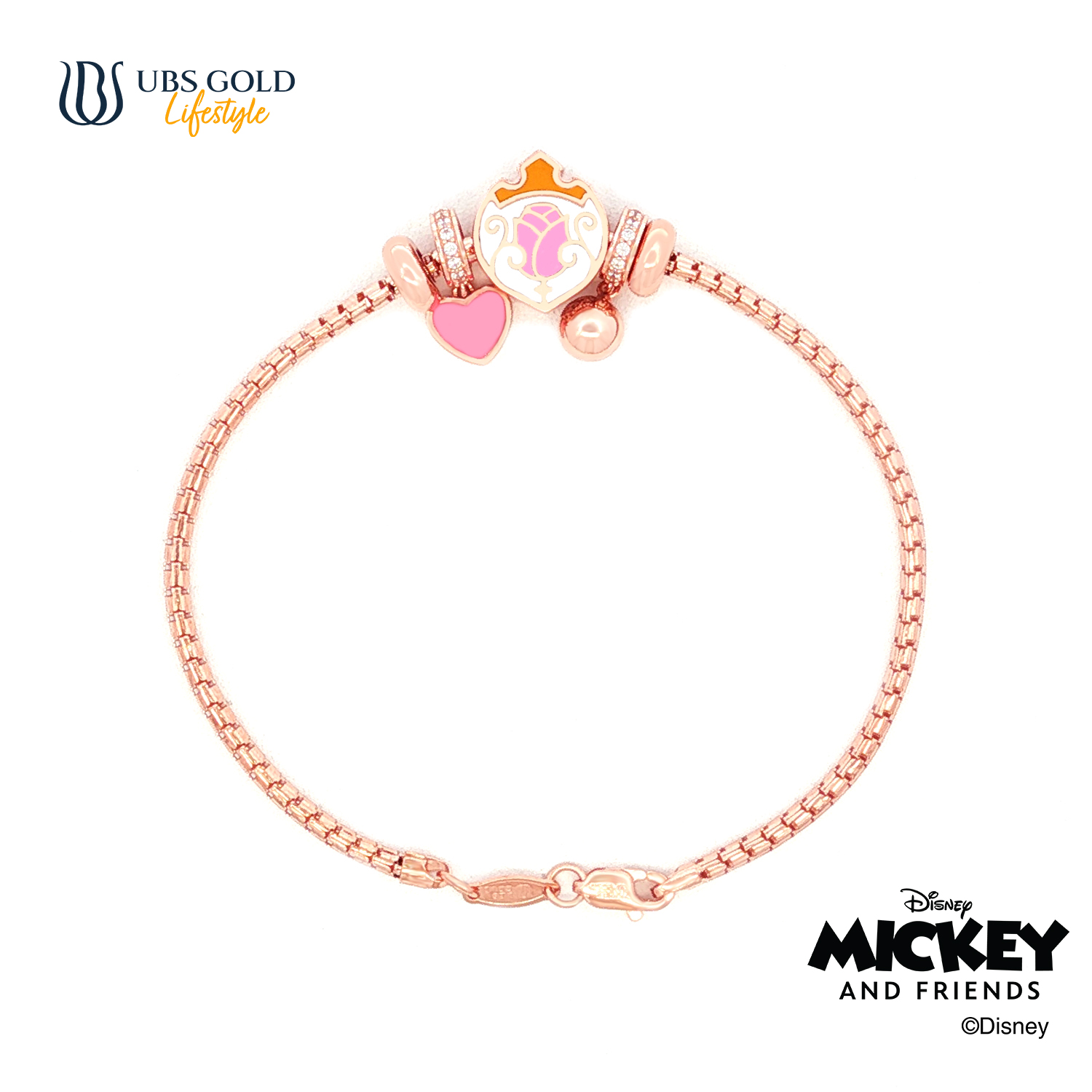 UBS Gold Gelang Emas Disney Princess Aurora Charmee - Kgy0214 - 17K