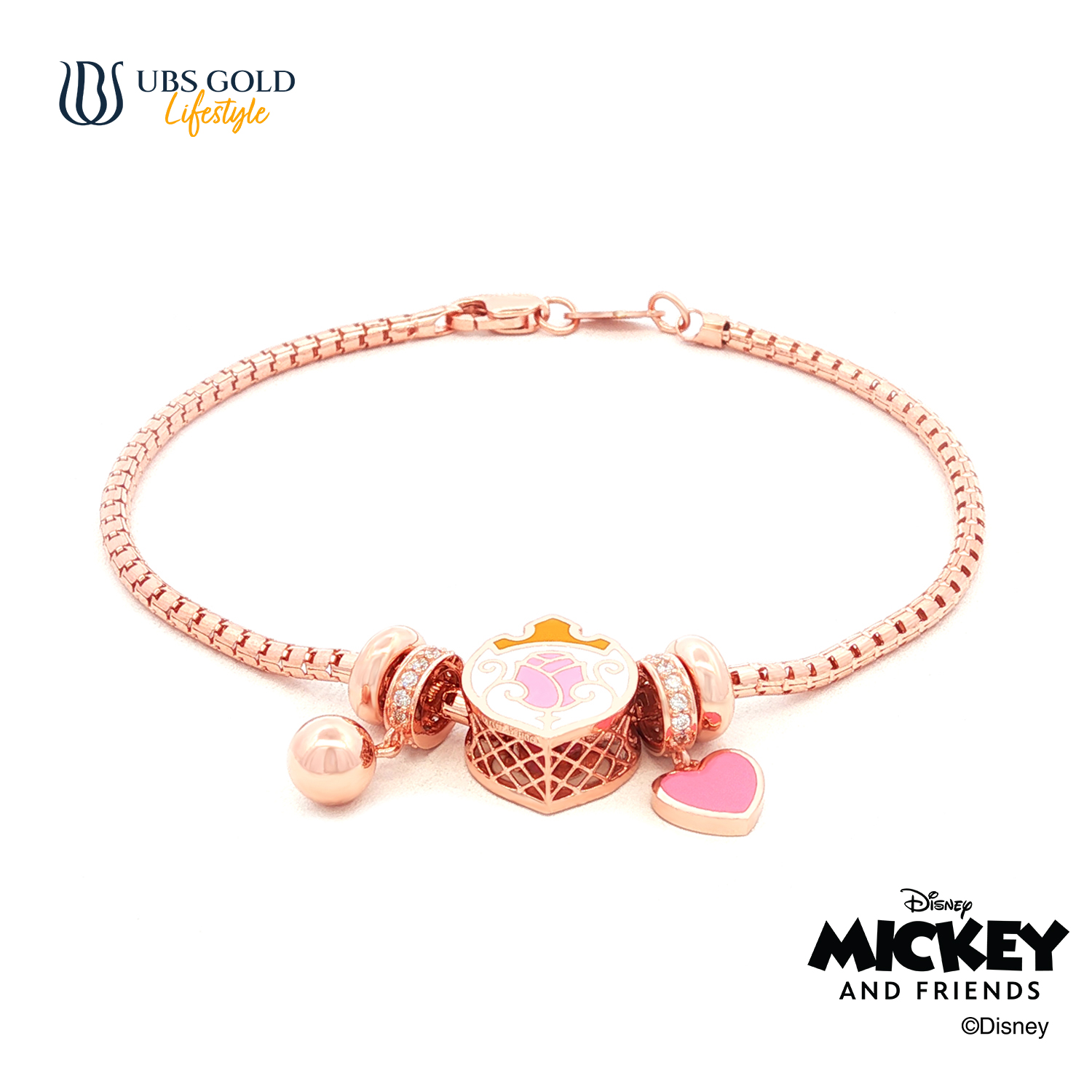 UBS Gold Gelang Emas Disney Princess Aurora Charmee - Kgy0214 - 17K