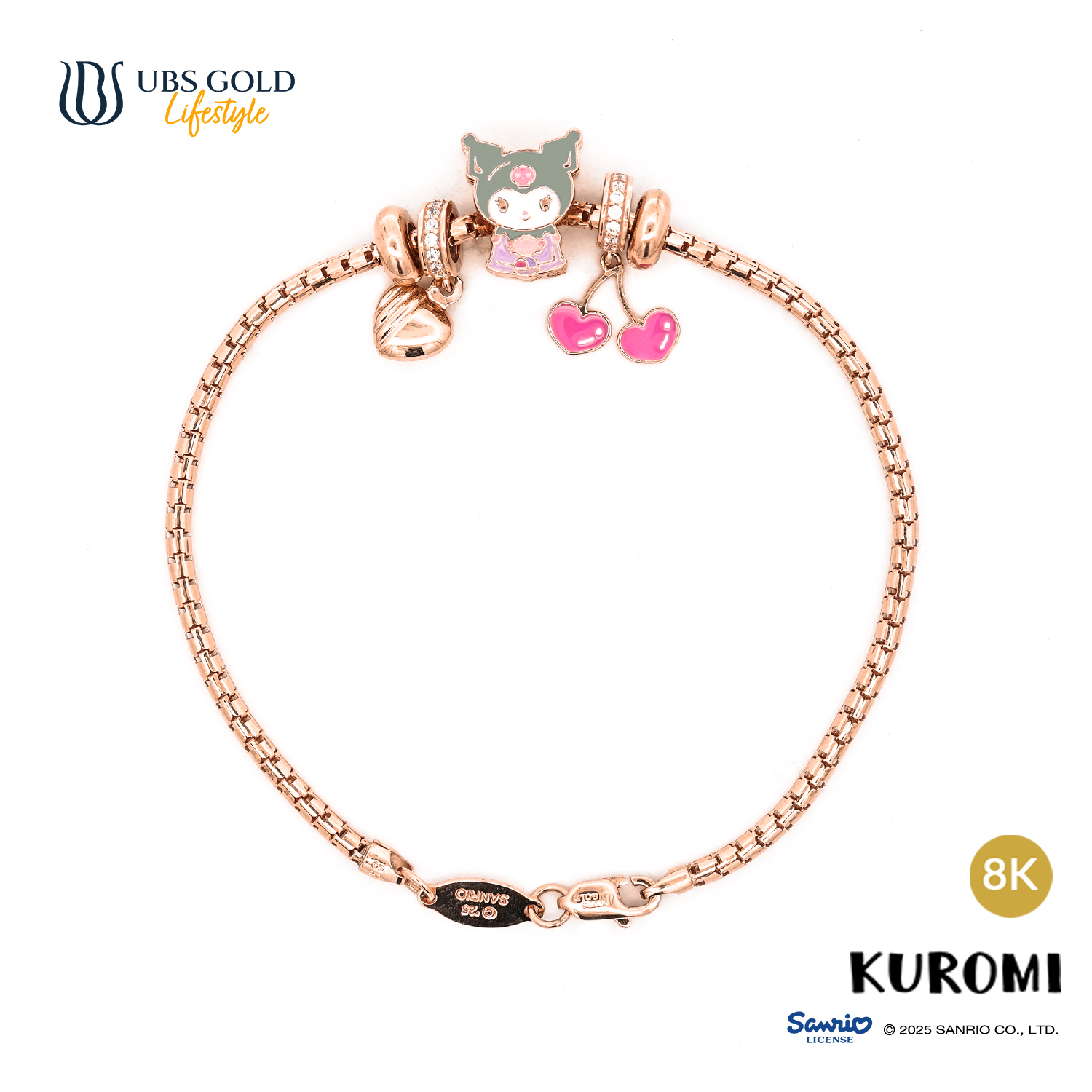 UBS Gold Gelang Emas Sanrio Kuromi Sweetie - Kgz0038K - 8K