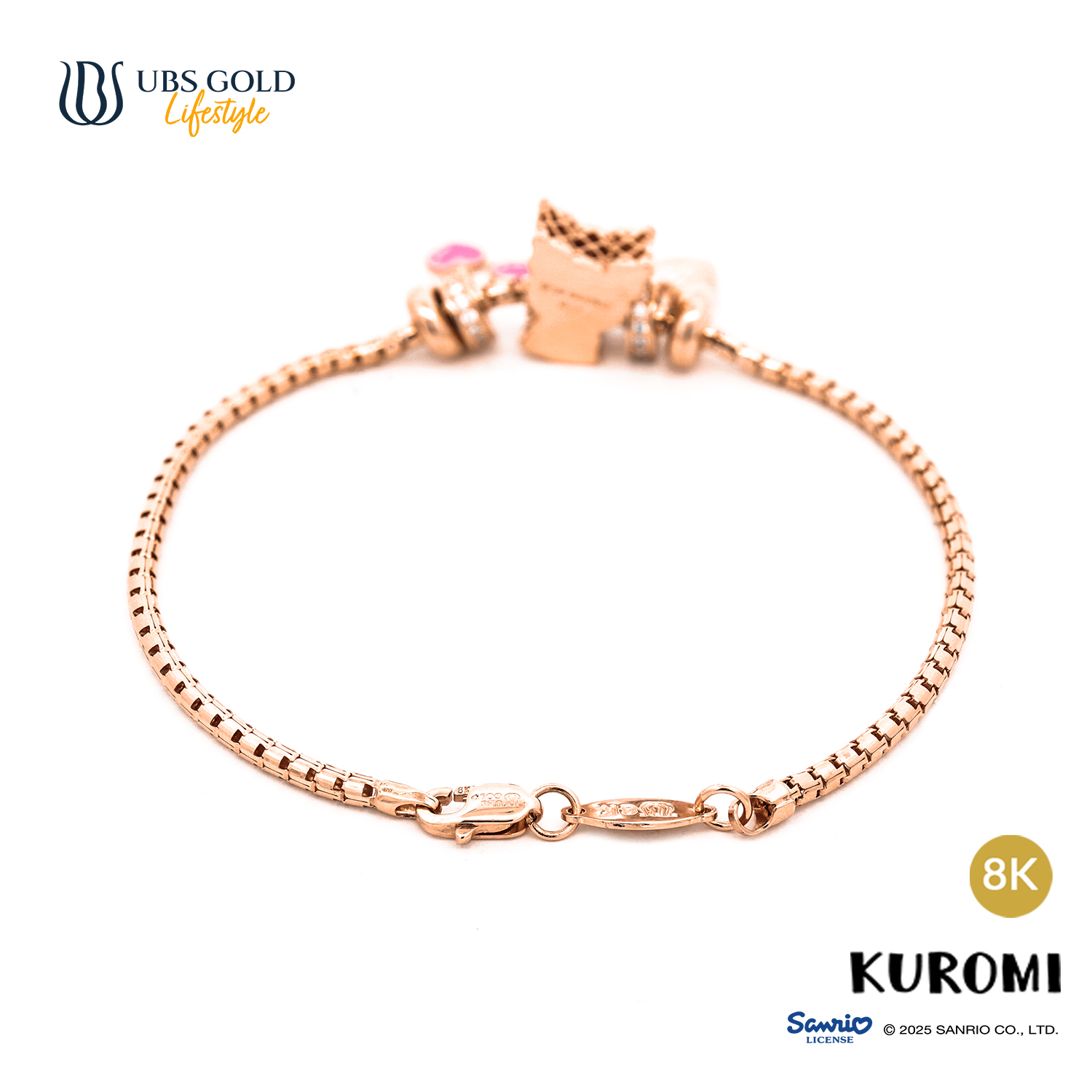 UBS Gold Gelang Emas Sanrio Kuromi Sweetie - Kgz0038K - 8K