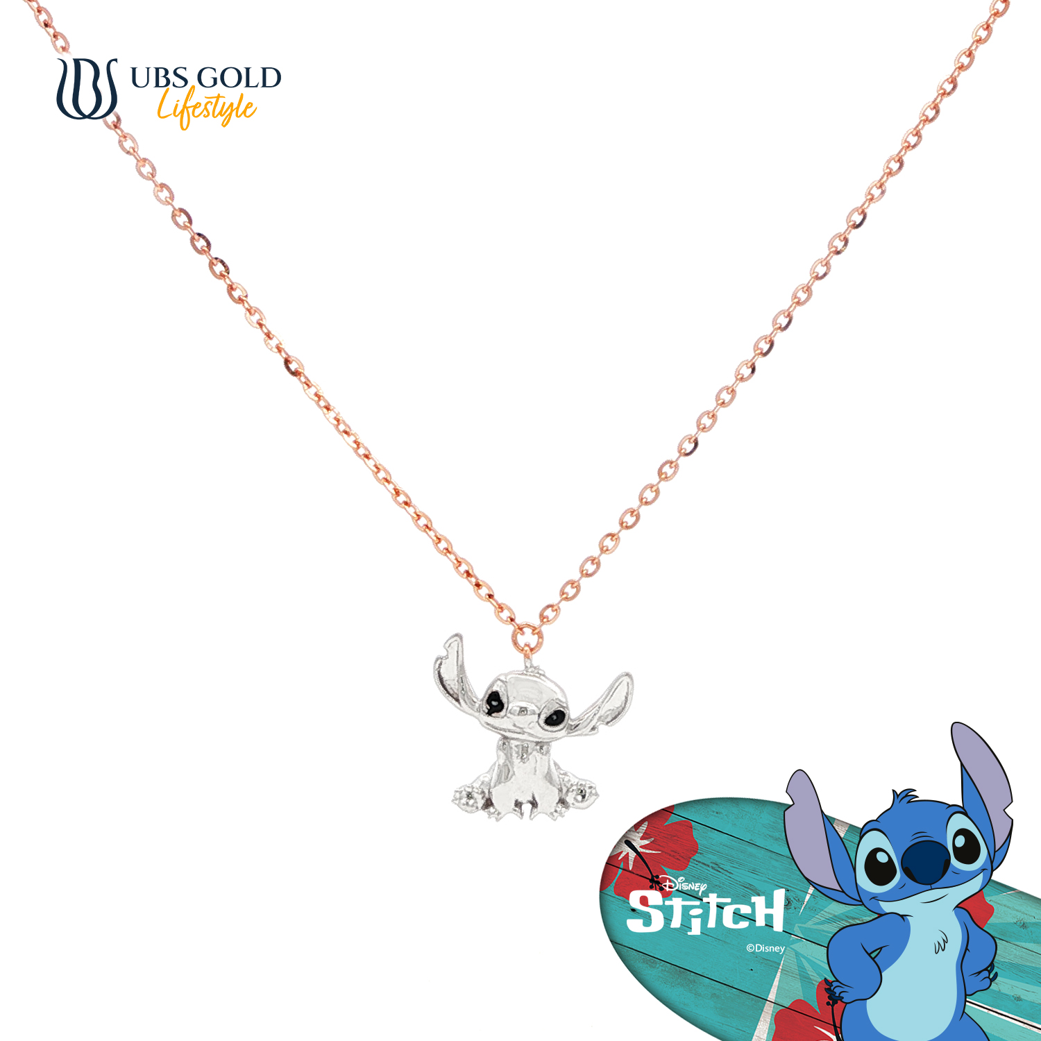 UBS Gold Kalung Emas Disney Stitch - Kky0556 - 17K