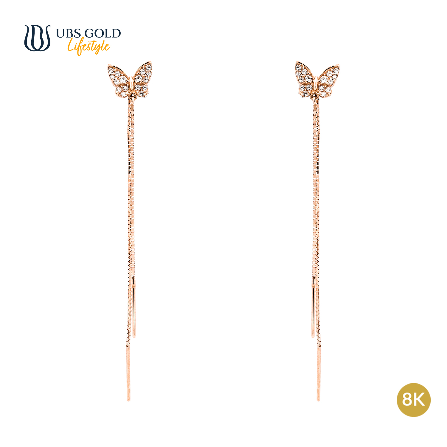 UBS Gold Anting Emas Millie Molly - Kwr1641K - 8K