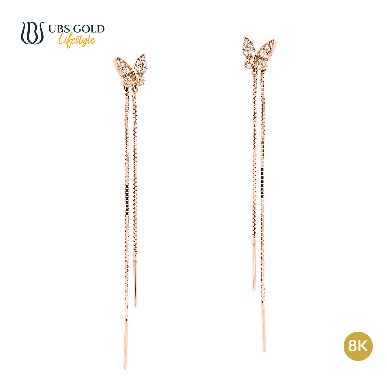 UBS Gold Anting Emas Millie Molly - Kwr1641K - 8K