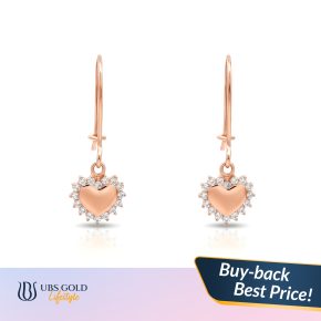 UBS Gold - Anting Emas Millie Molly - 17K - Model Hati - CAB0540