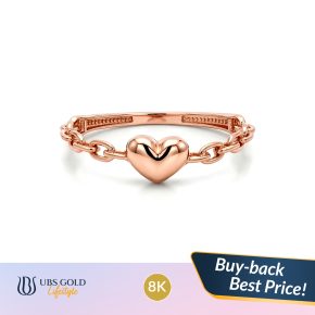UBS Gold - Cincin Emas - 8K - Model Hati - CC70878K