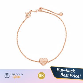 UBS Gold - Gelang Emas - 8K - Model Hati - KSW1321K