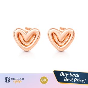 UBS Gold - Anting Emas - 8K - Model Hati - KSW1321K